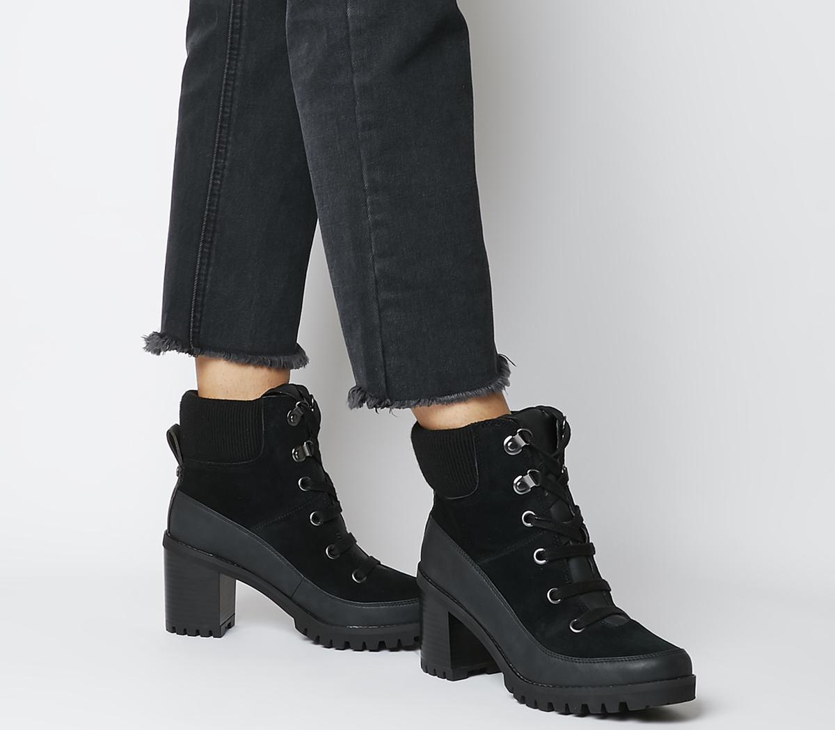ugg high heel boots black