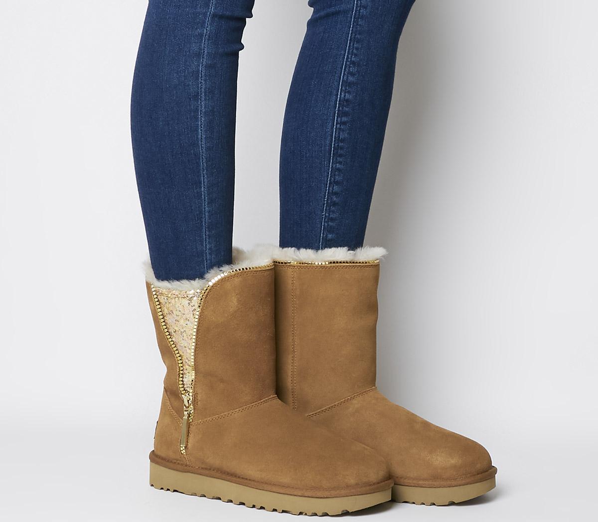 UGG Classic Zip Boots Chestnut - Ankle 