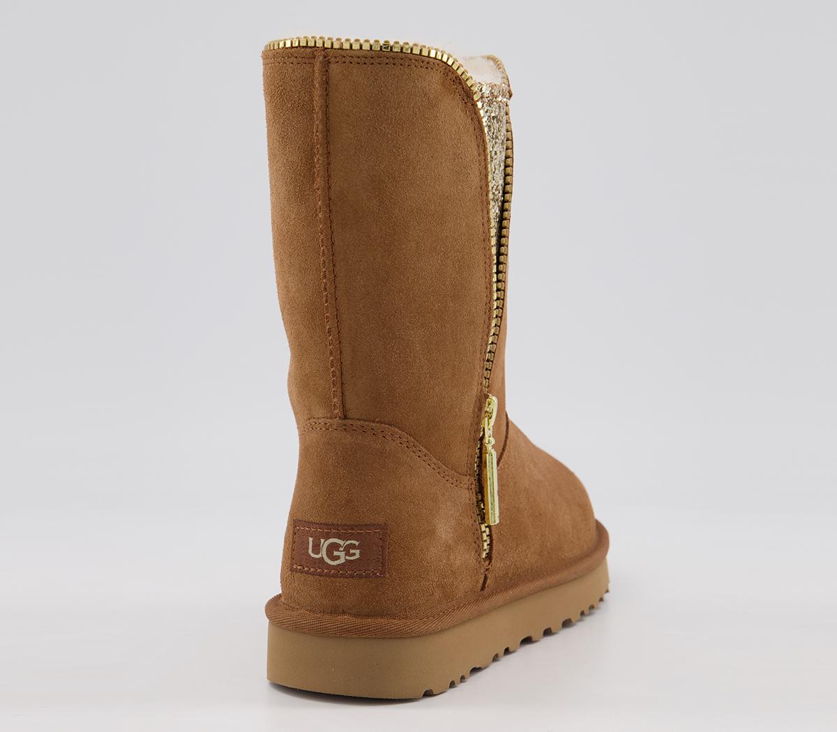 UGG Classic Zip Boots Chestnut Gold - Ankle Boots
