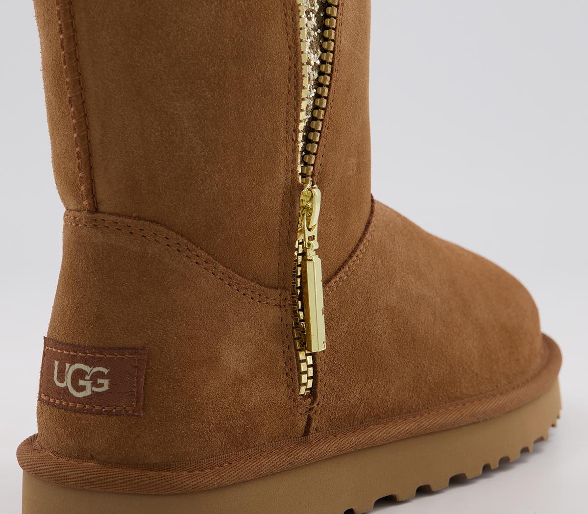 UGG Classic Zip Boots Chestnut Gold - Ankle Boots