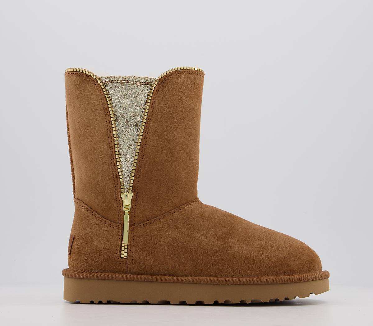 ugg boots with gold zipper