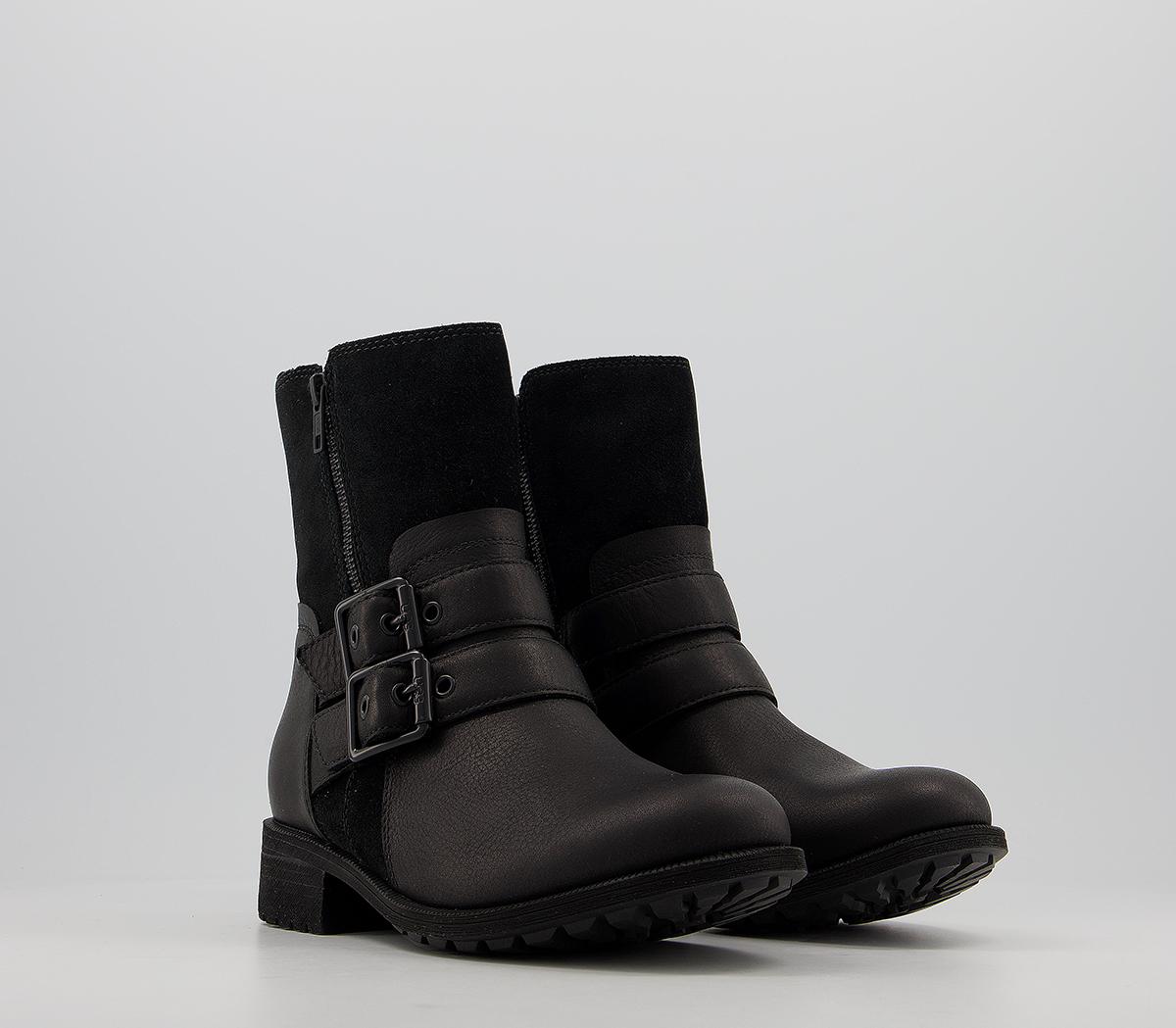 ugg black suede boots with heel