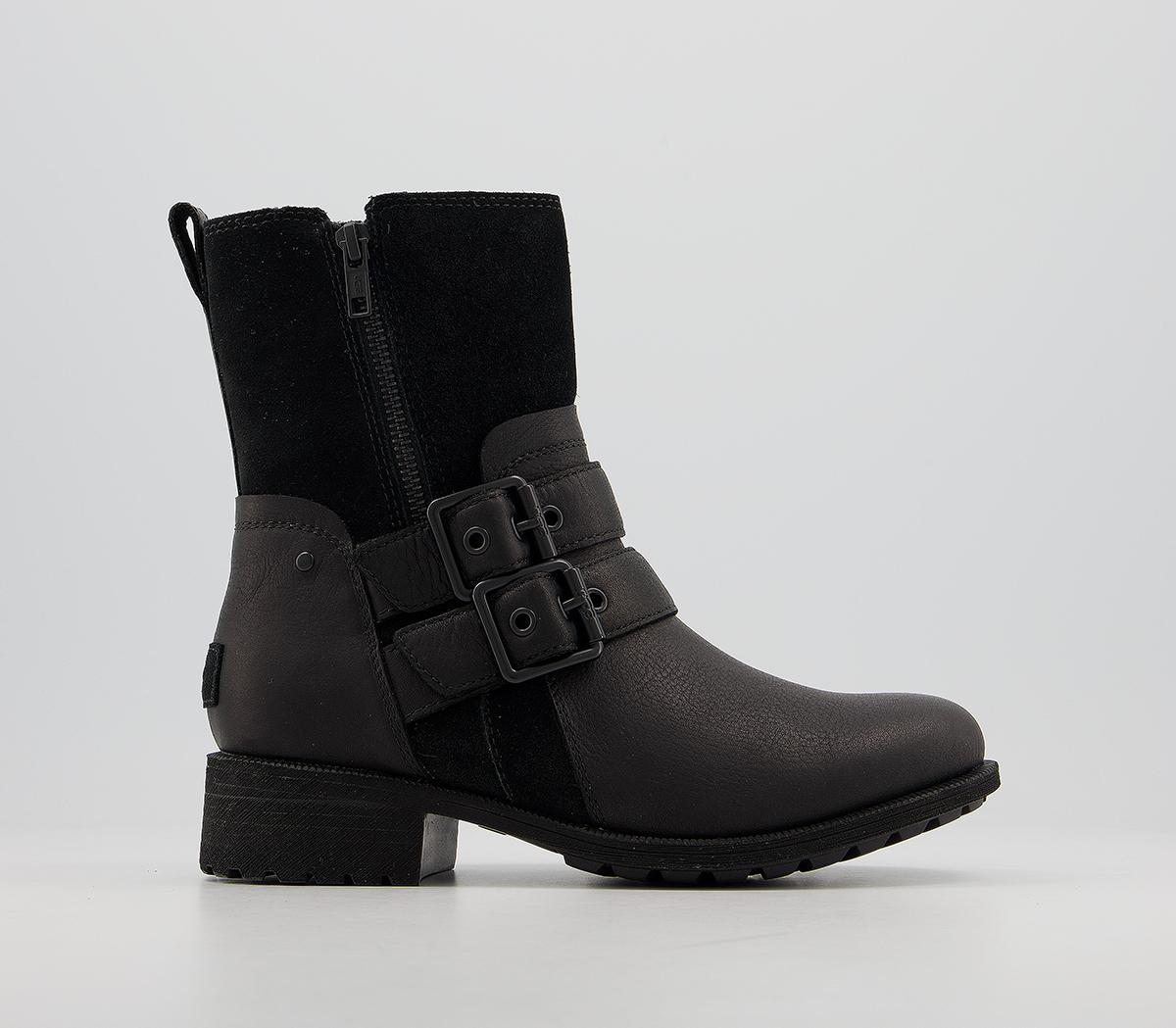 UGG Wilde Boots Black Suede - Ankle Boots