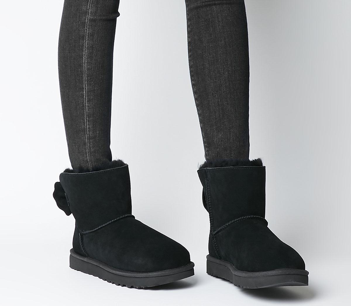 ugg bow boots black