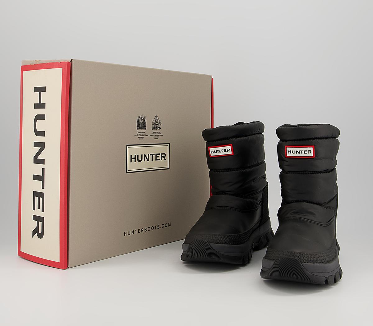 Hunter Original Insulated Snow Boot Short Black Ankle Boots 8818