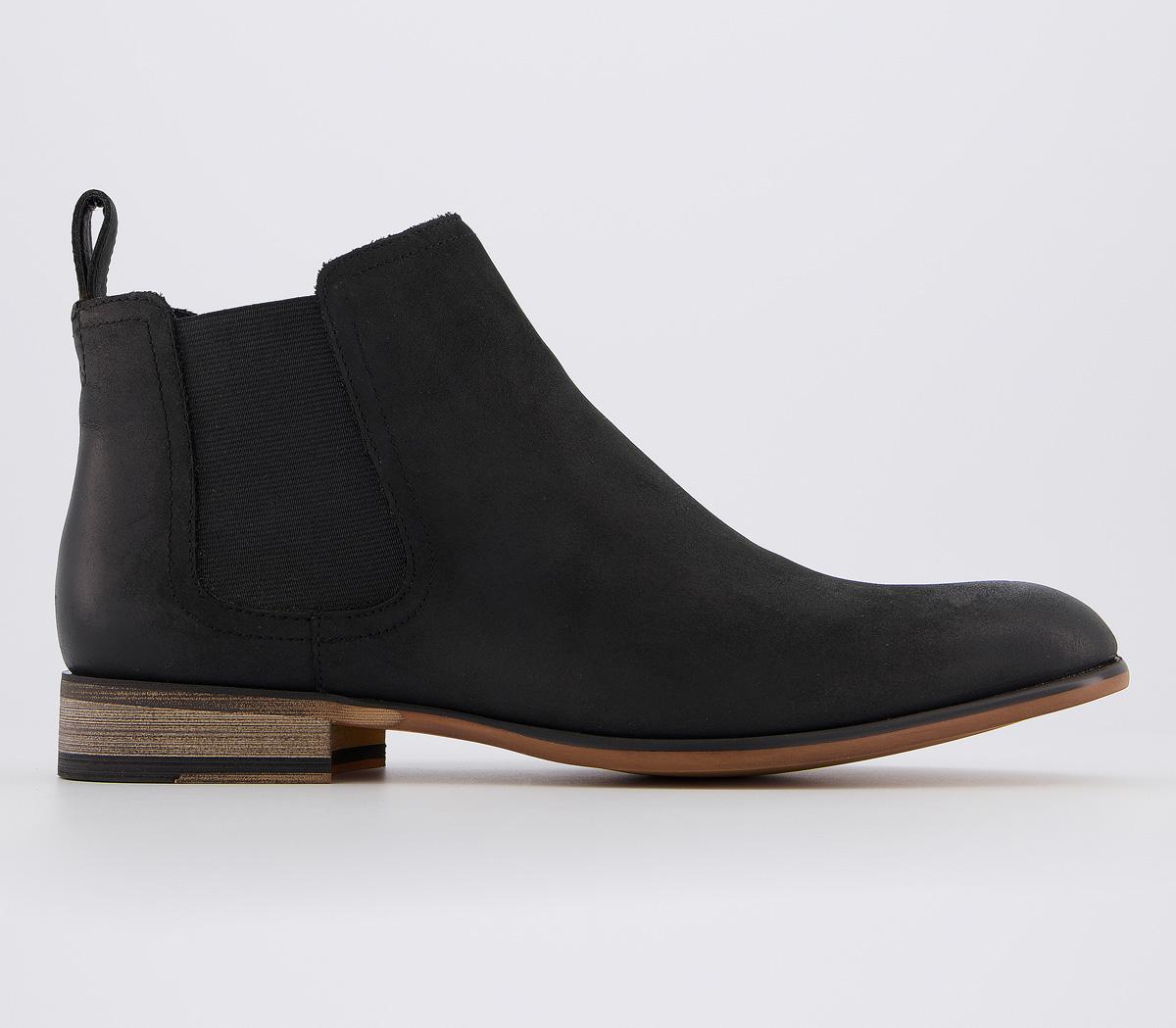 Office Barkley Chelsea Boots Black Waxy Leather - Boots