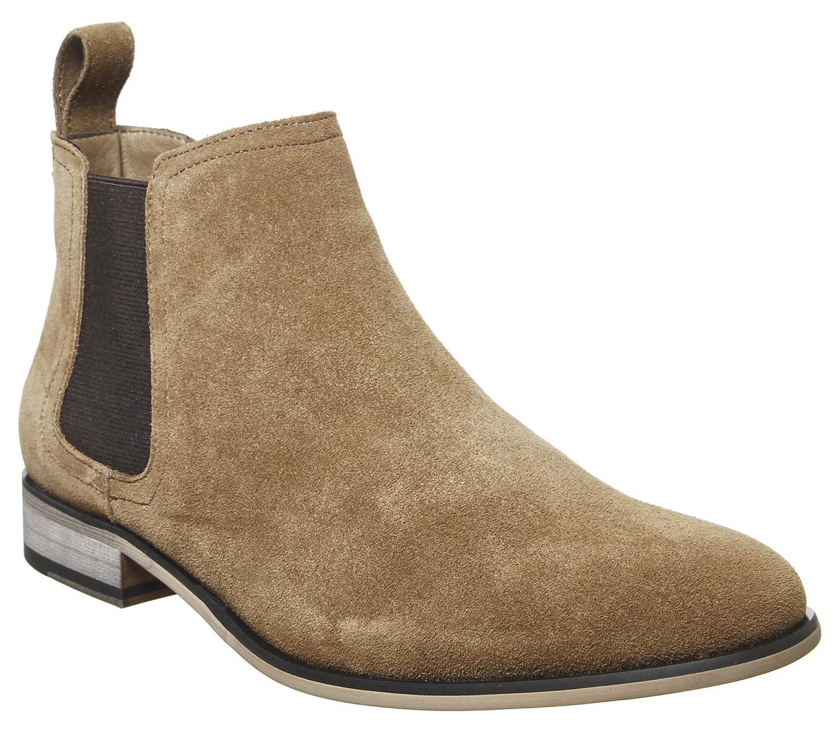 Office Barkley Chelsea Boots Tan Suede 