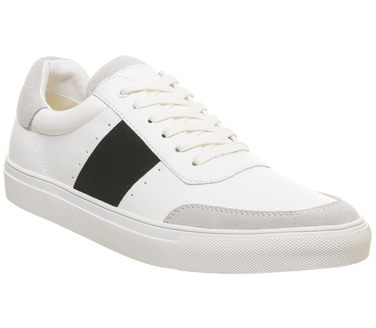black and white smart trainers
