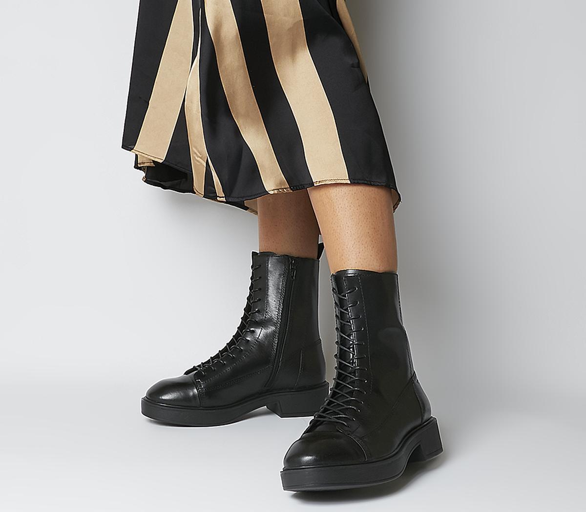 Vagabond Diane Lace Up Black - Ankle Boots