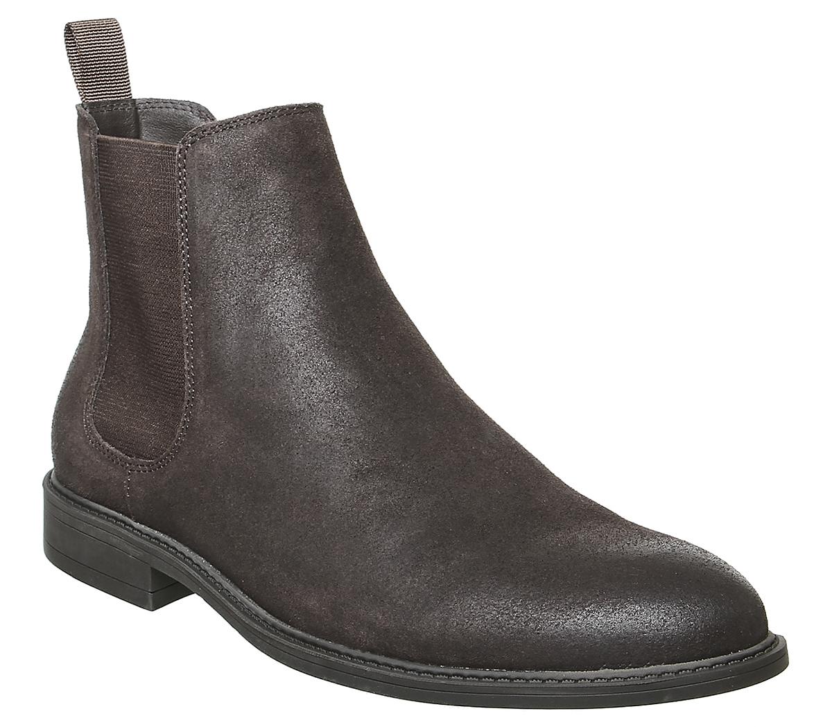 brown leather boots office