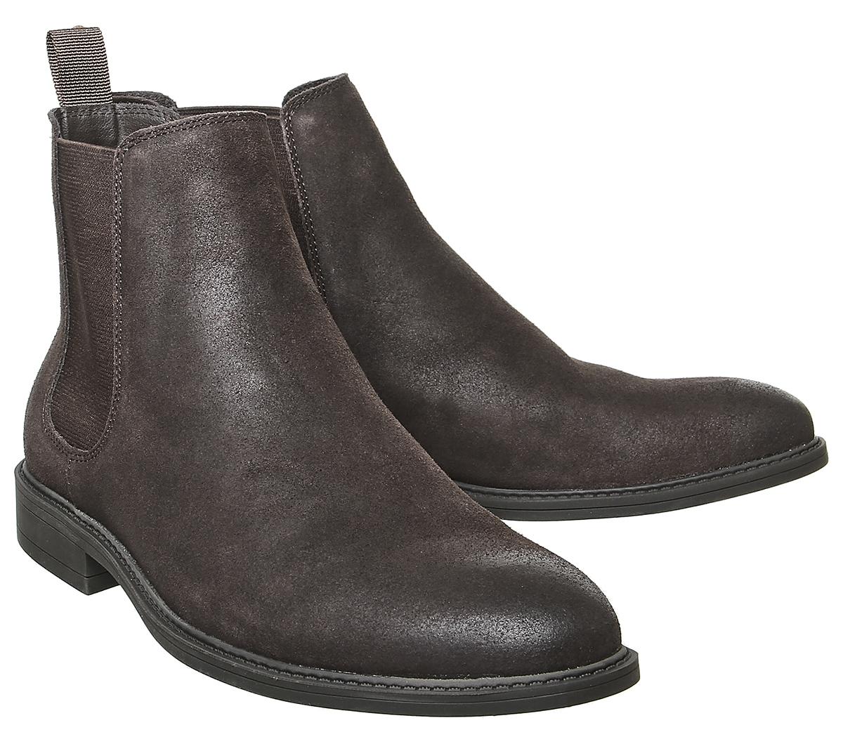 brown leather boots office