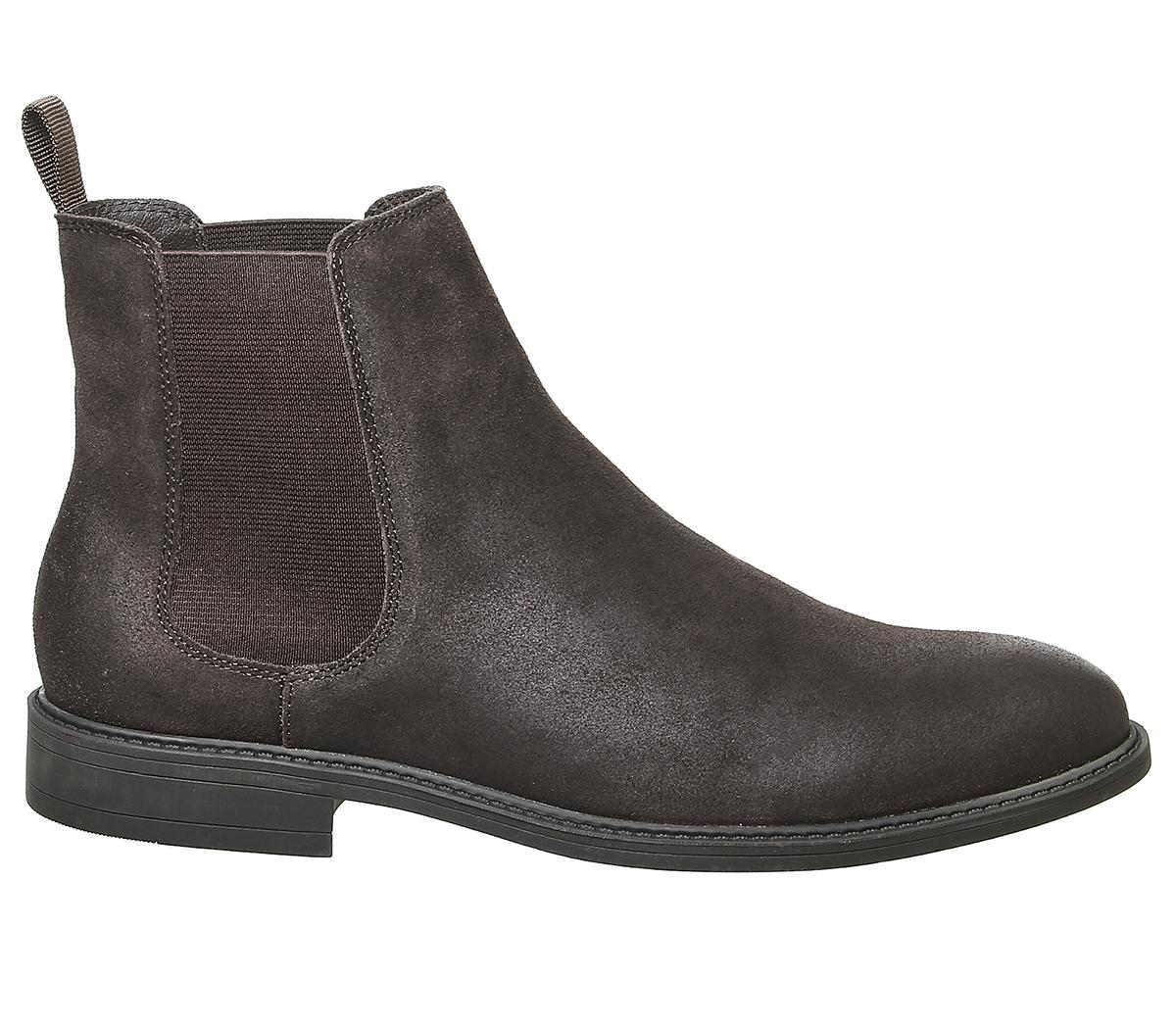 Office Bruno Chelsea Boots Brown Waxy Suede - Men’s Boots