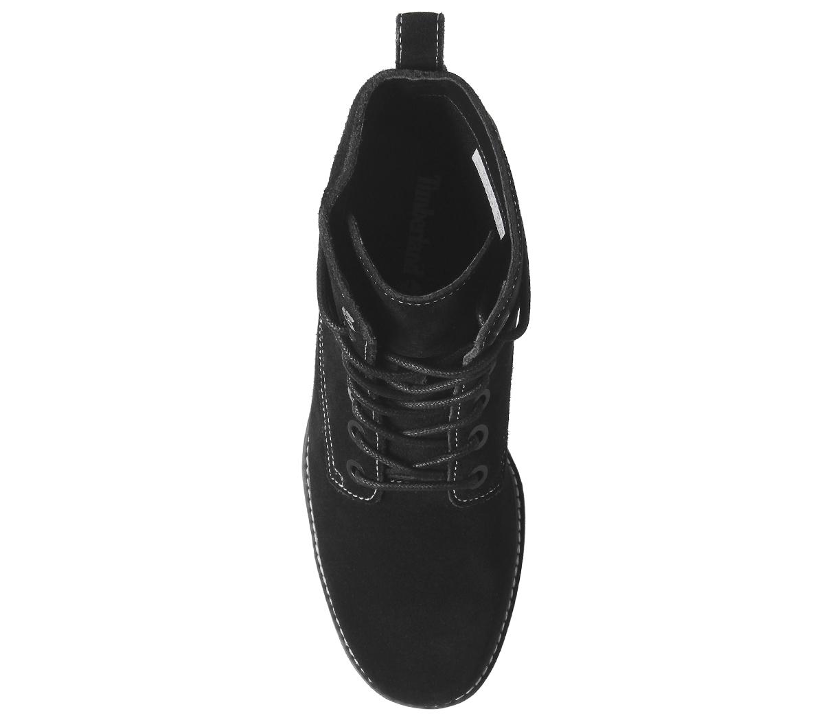 timberland lux stack boots black hammer suede