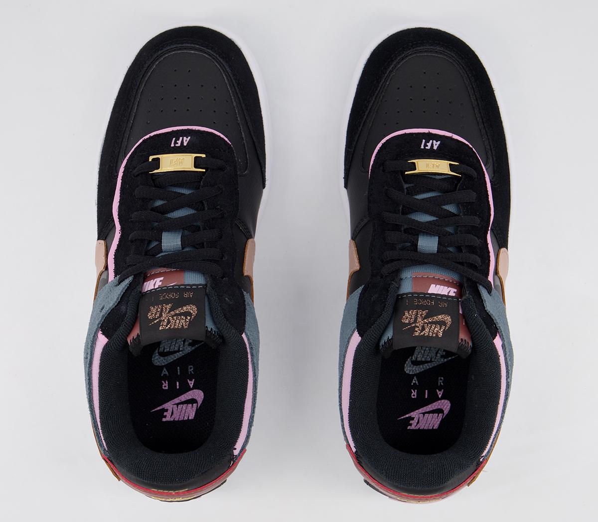 nike air force 1 shadow trainers in black