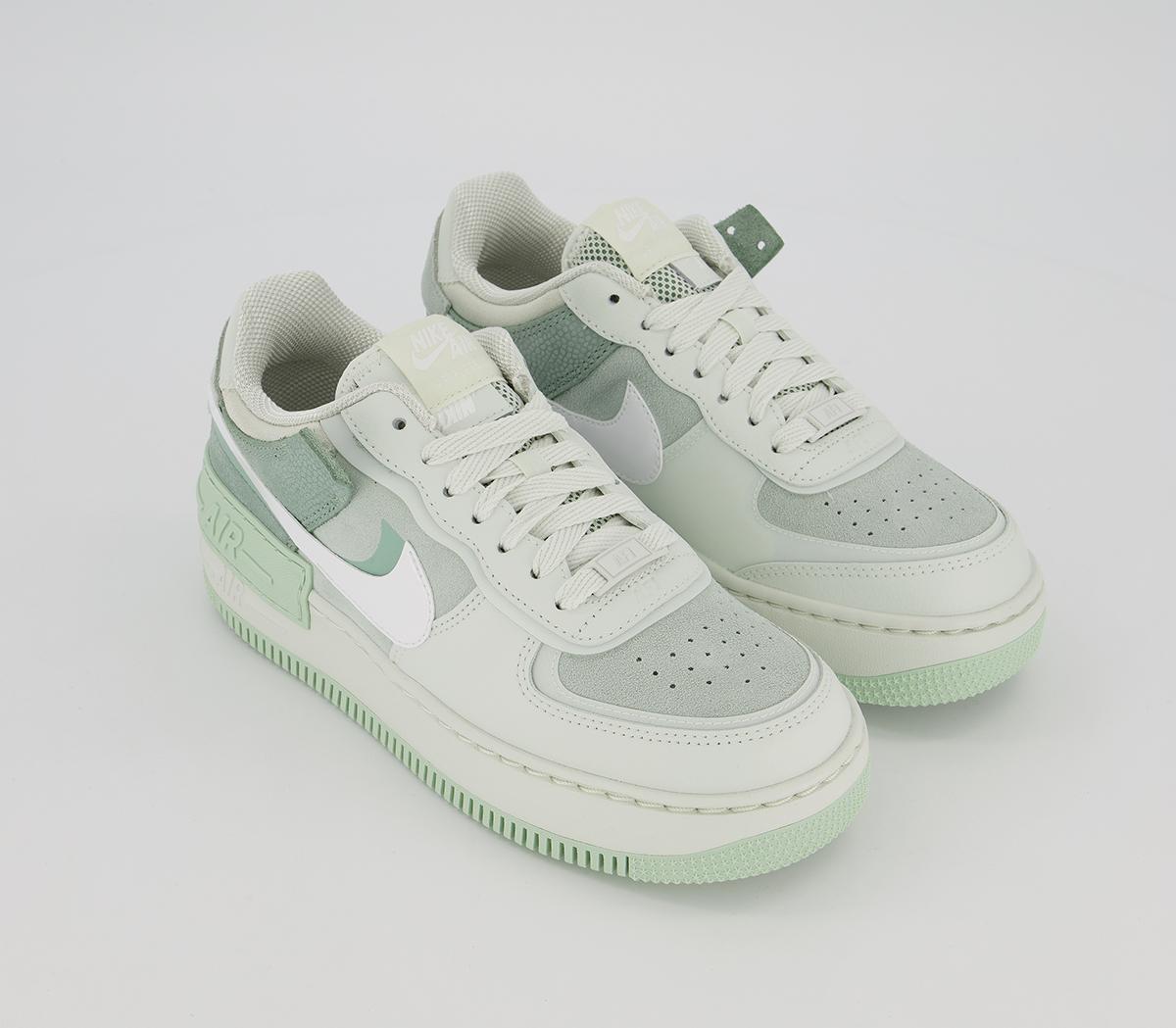Nike Air Force 1 Shadow Trainers Spruce Aura White Pistachio Frost ...