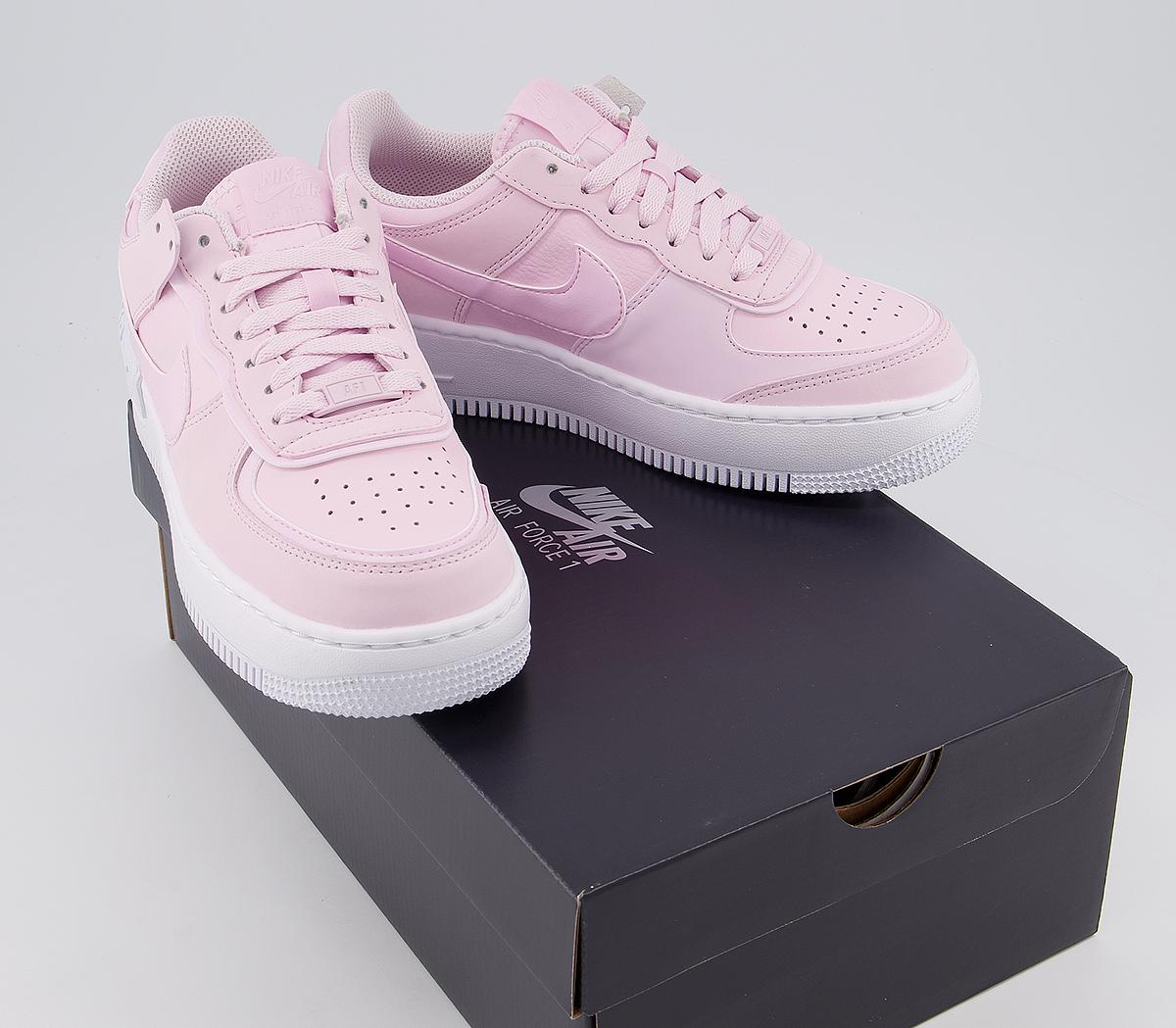 white air forces with pink bottoms