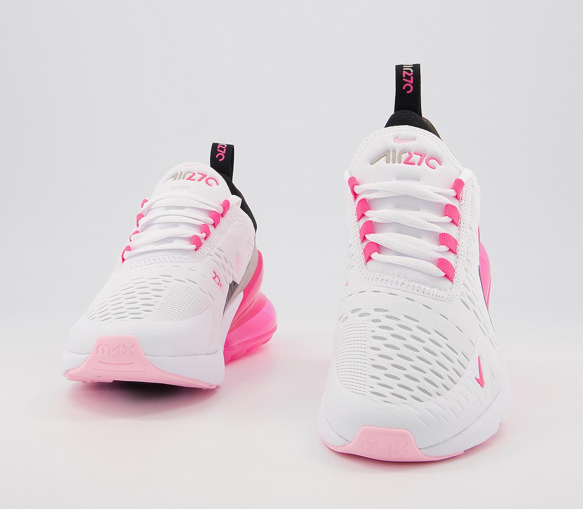Nike Air Max 270 Trainers White Artic Punch Hyper Pink Black - Hers ...