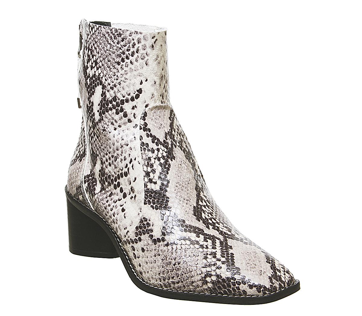 snake leather boots