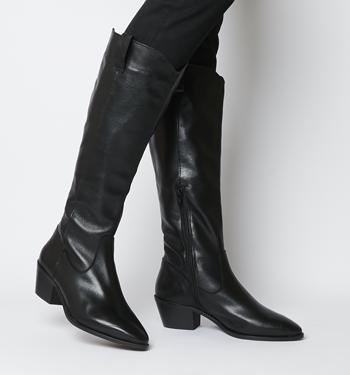 cheap black knee high boots uk