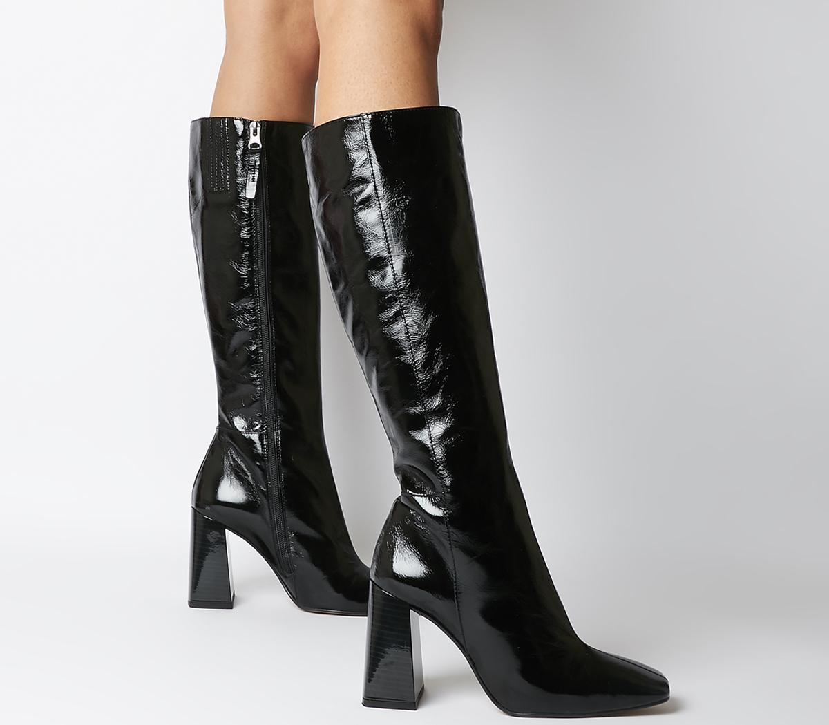 square toe knee high boots