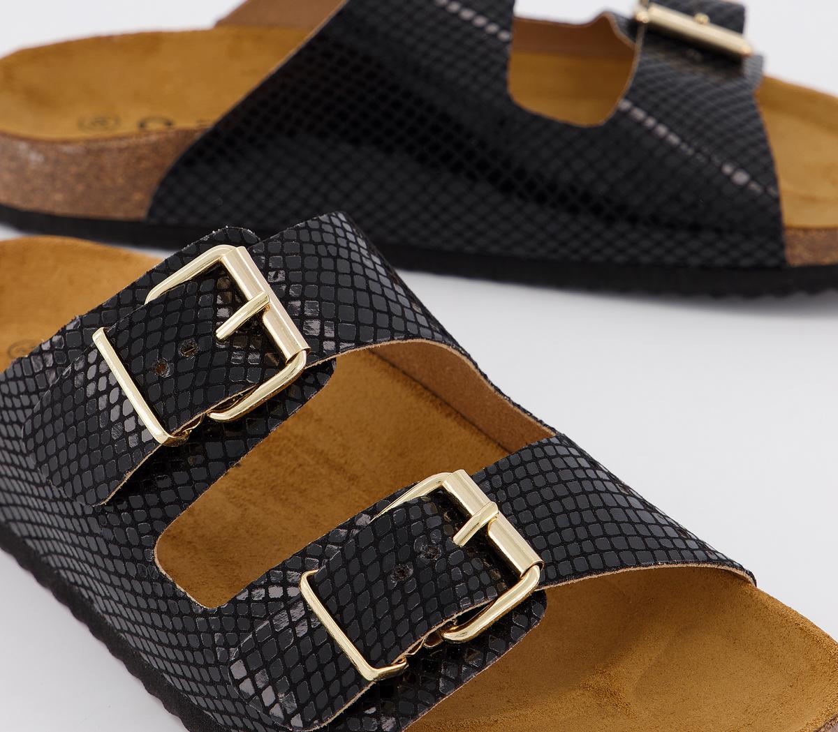 target double buckle sandals