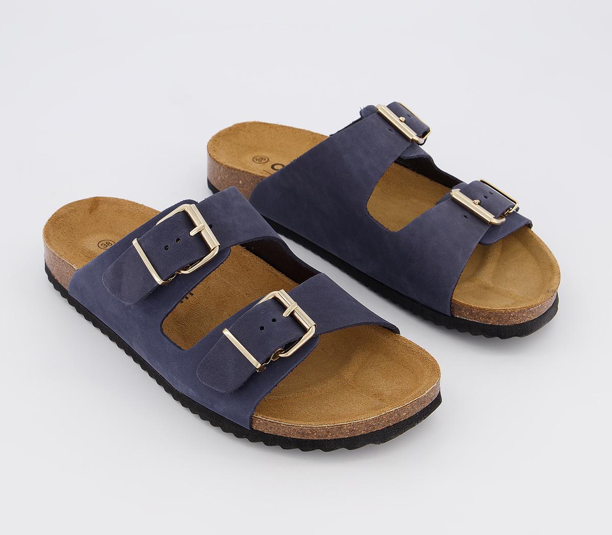 cheap double buckle sandals