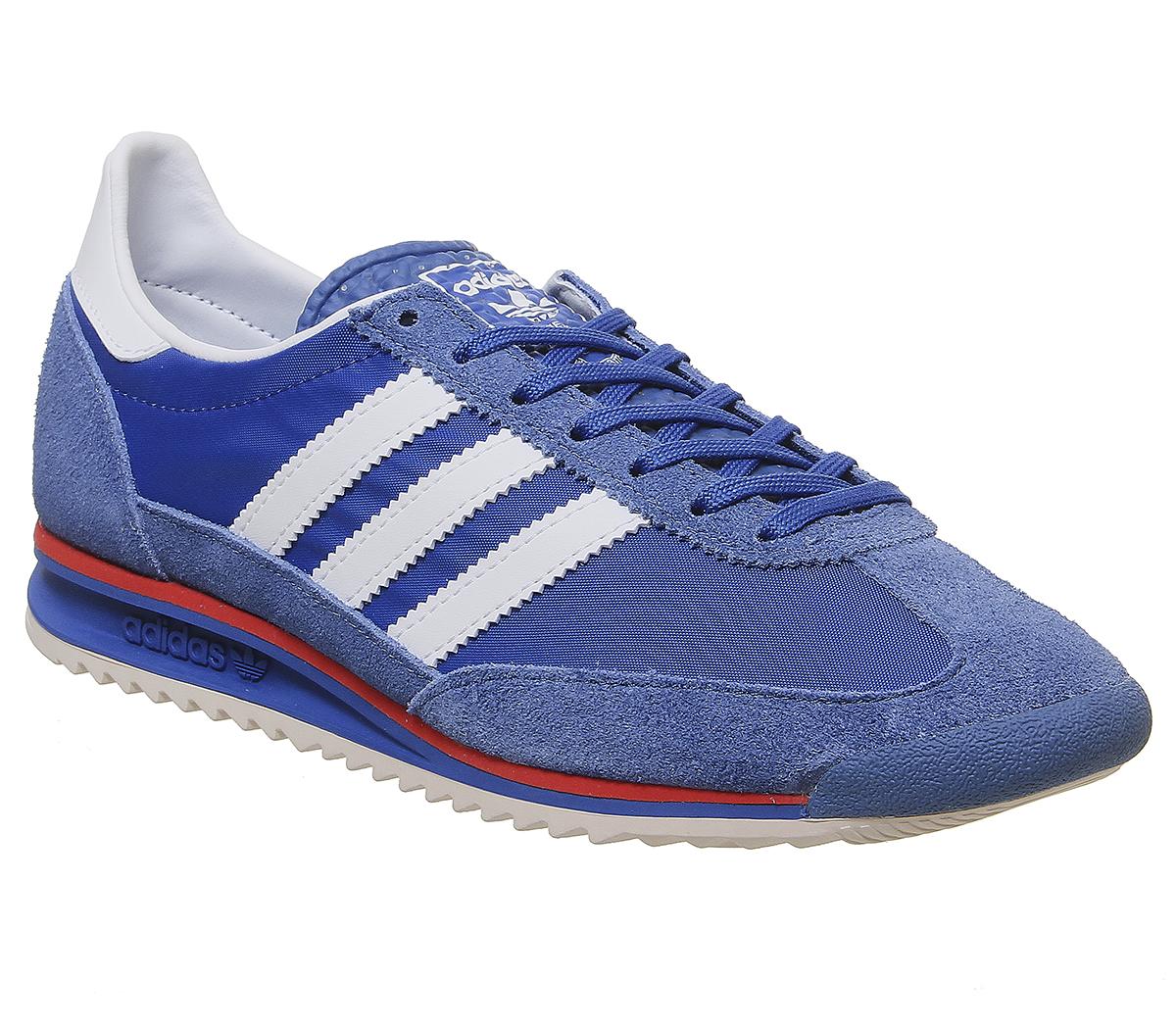 adidas Sl 72 Trainers Blue White Hires Red - Hers trainers