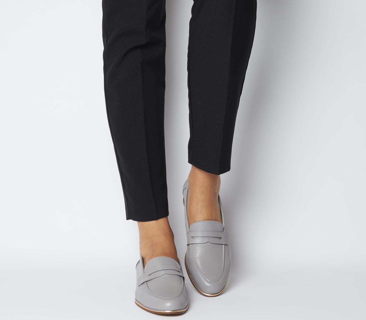 office grey loafers