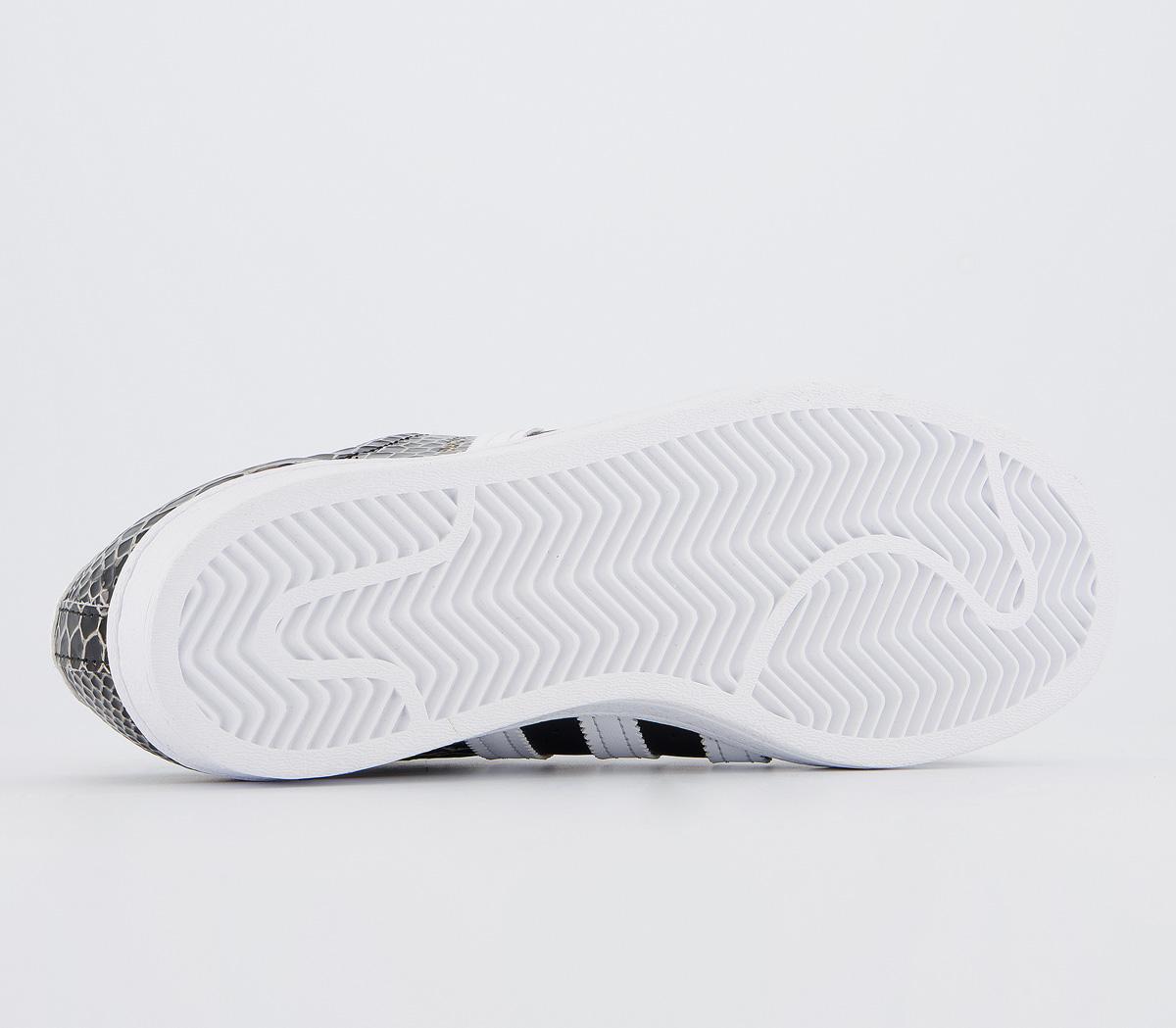 superstar trainers white black gold croc