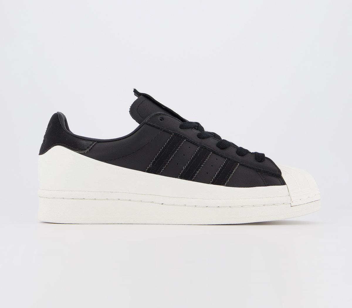 adidas superstar core black off white