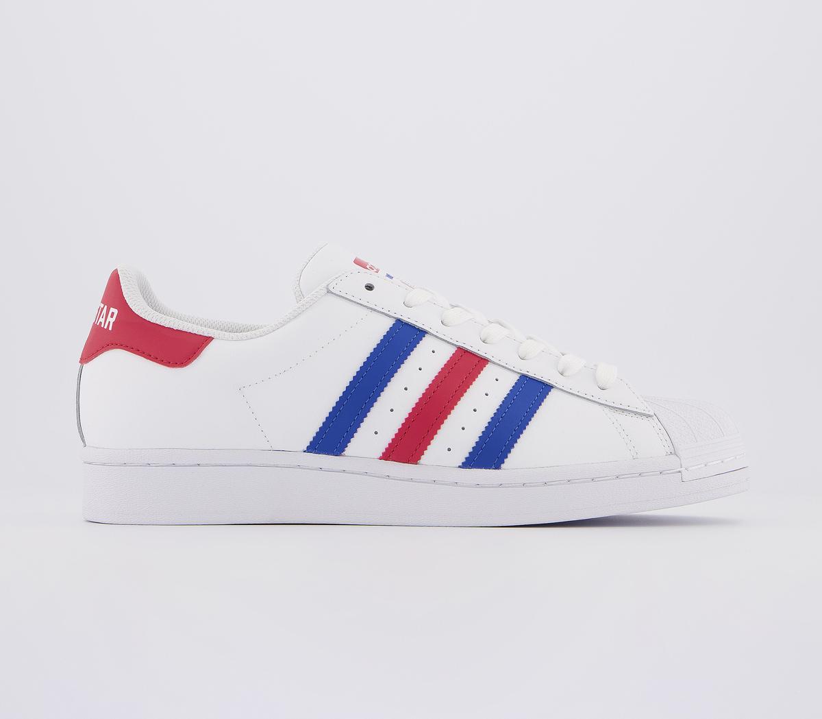 adidas Superstar Trainers White Blue 