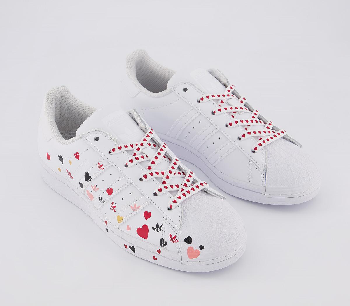 adidas Superstar Trainers White Black Glory Pink - Hers trainers