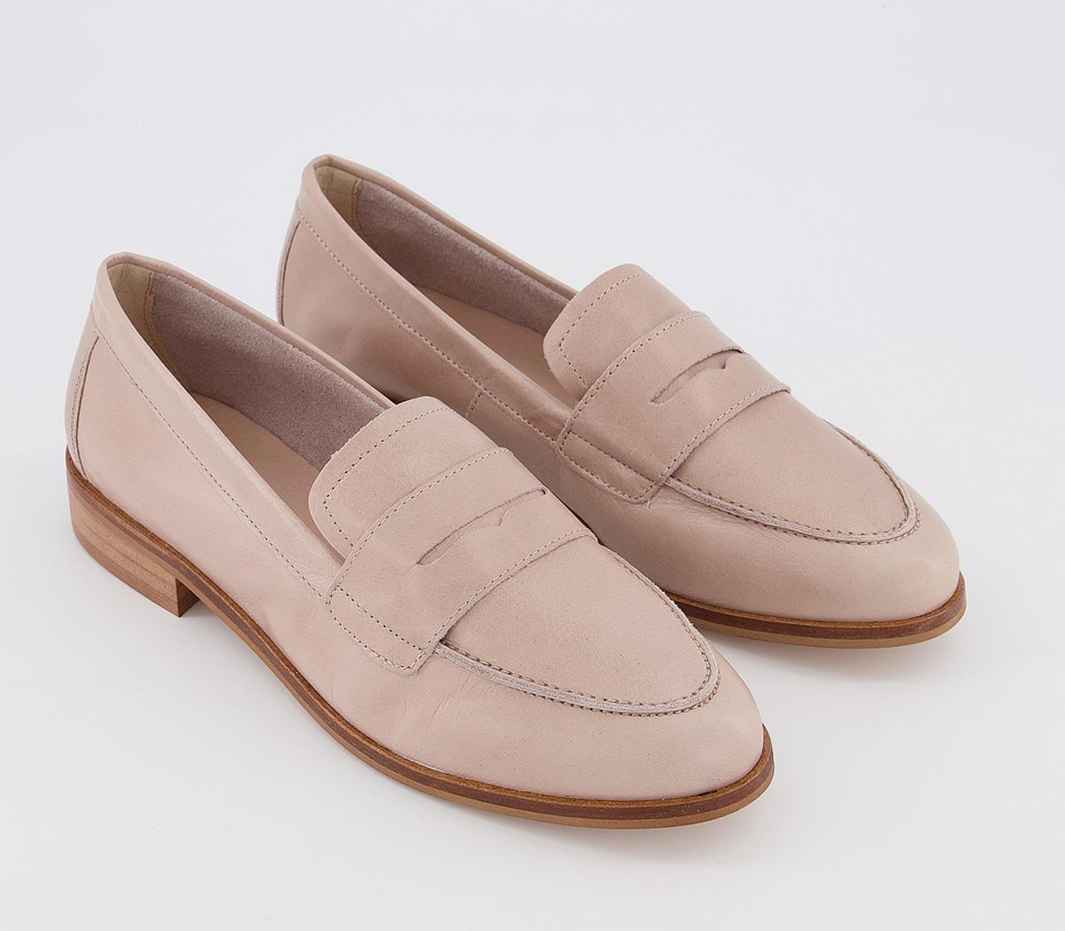 nude platform loafers