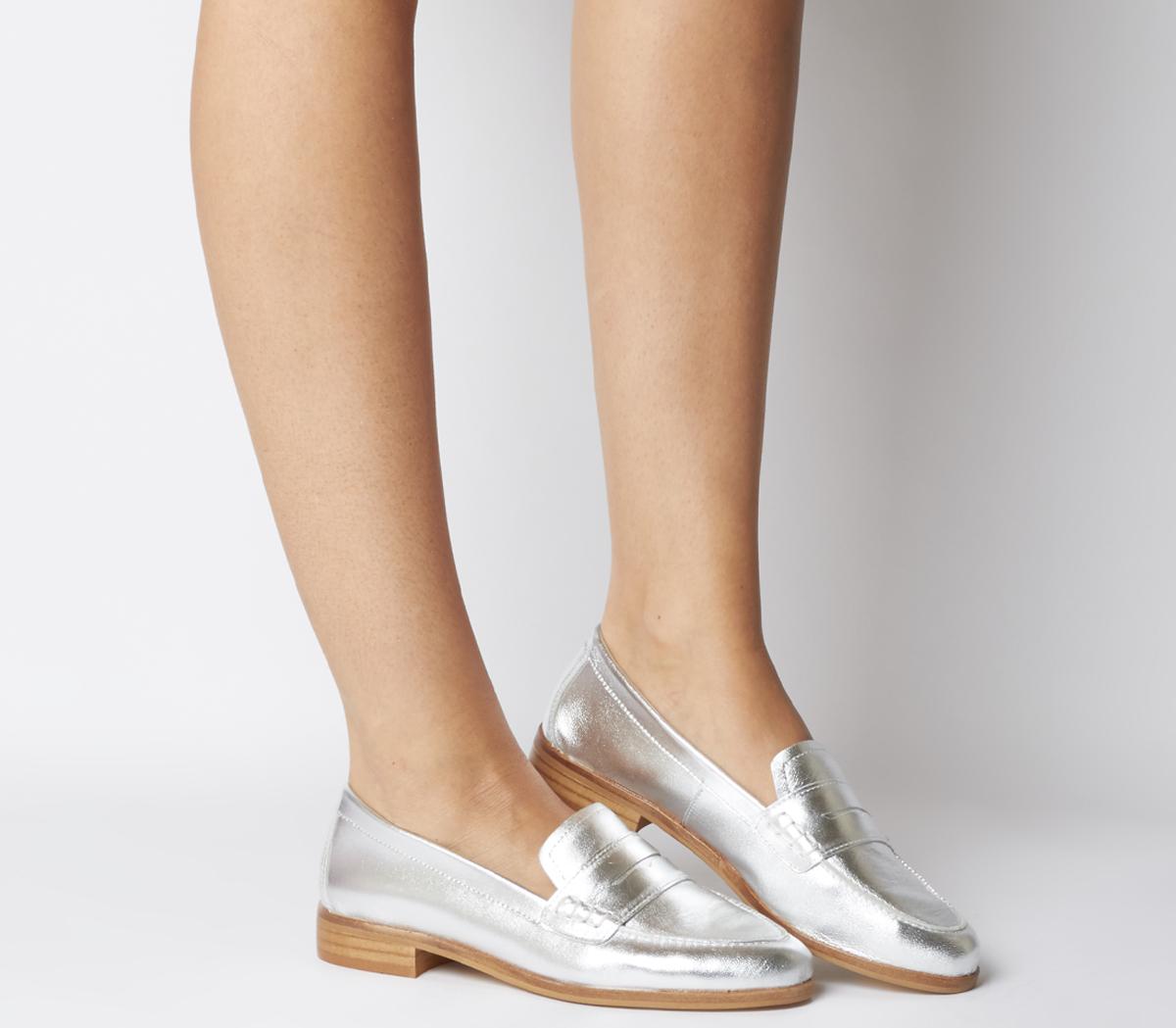 Office Friendship Soft Loafers Silver 