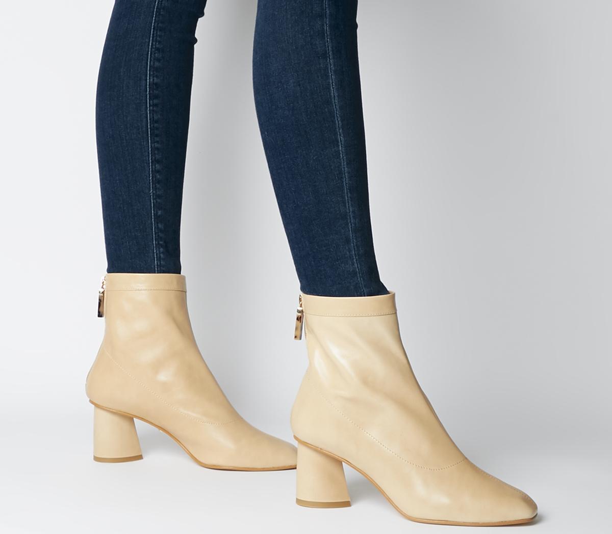 camel leather ankle boots