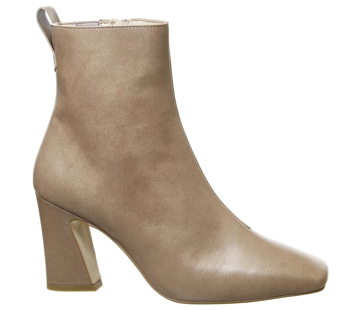 square toe heeled ankle boots