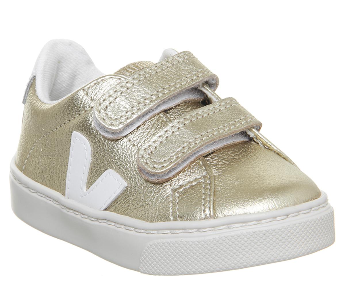gold kids trainers