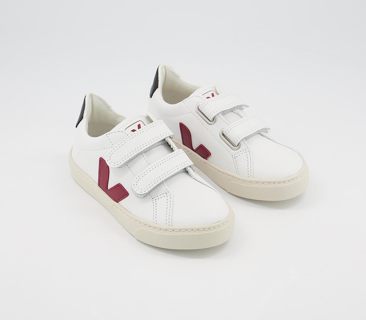 esplar leather white marsala black