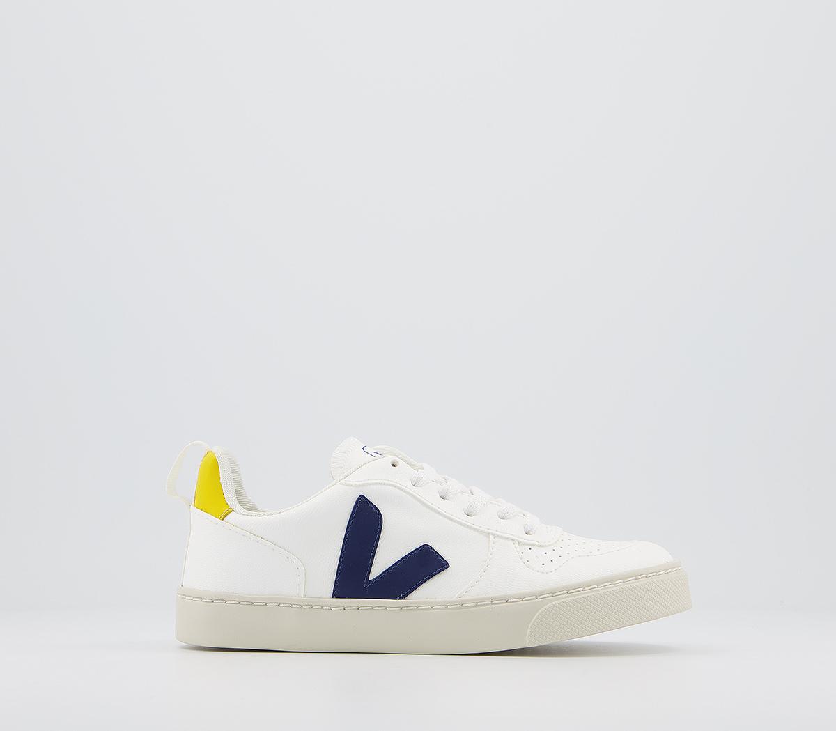 veja white and gold trainers