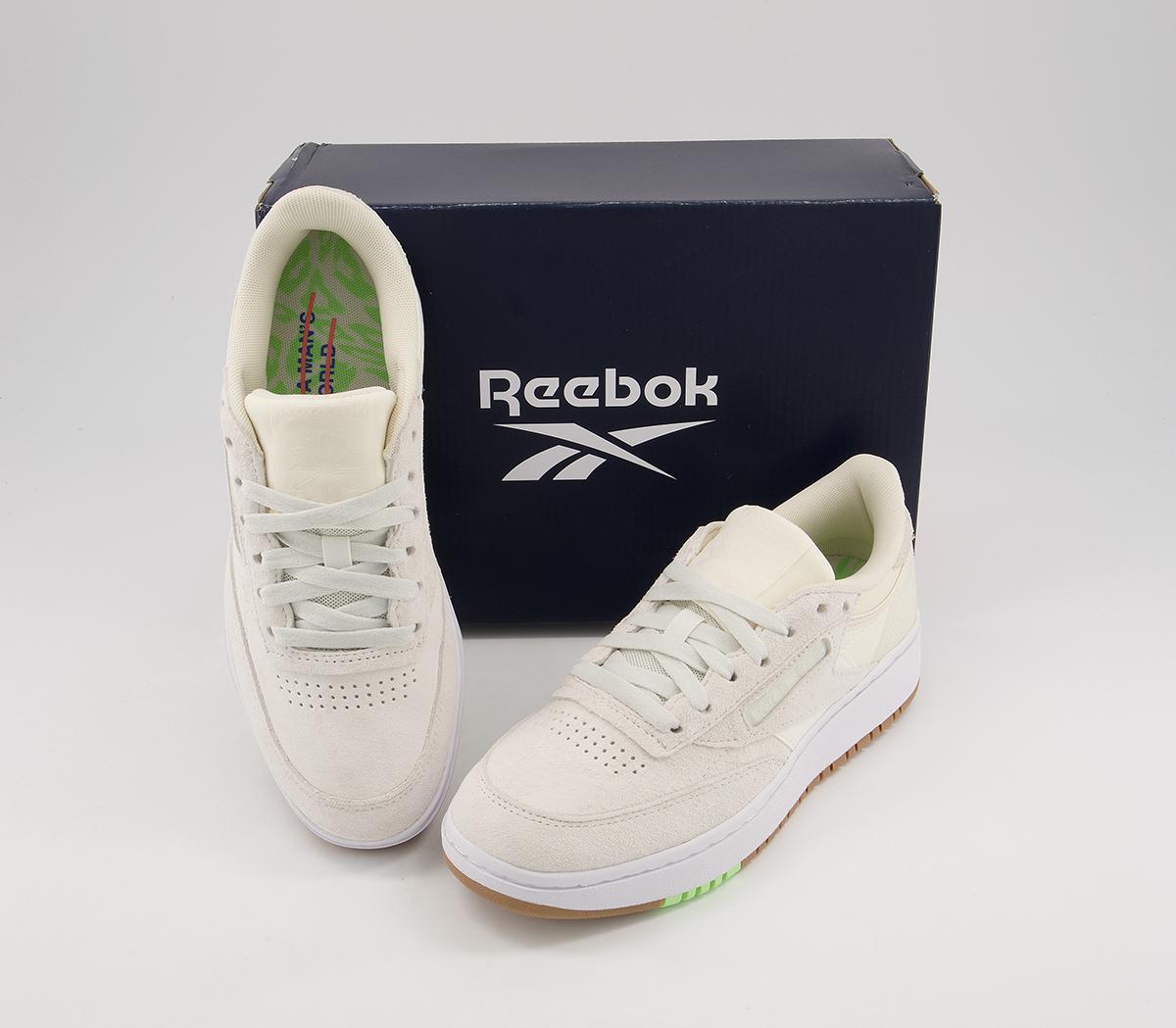 Reebok Club C Double Trainers Chalk Classic White Morning Fog - Hers trainers