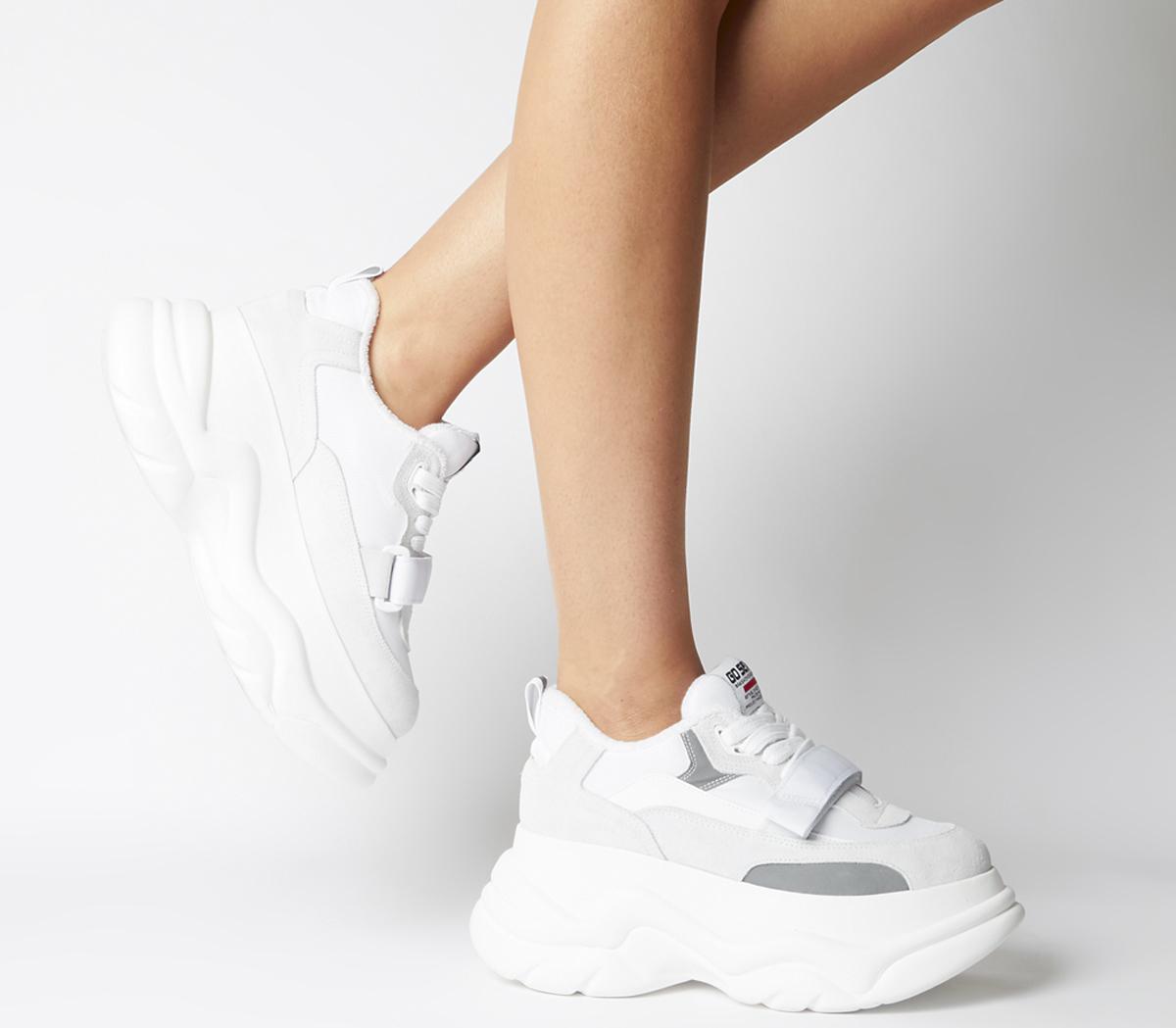 reflective chunky trainers