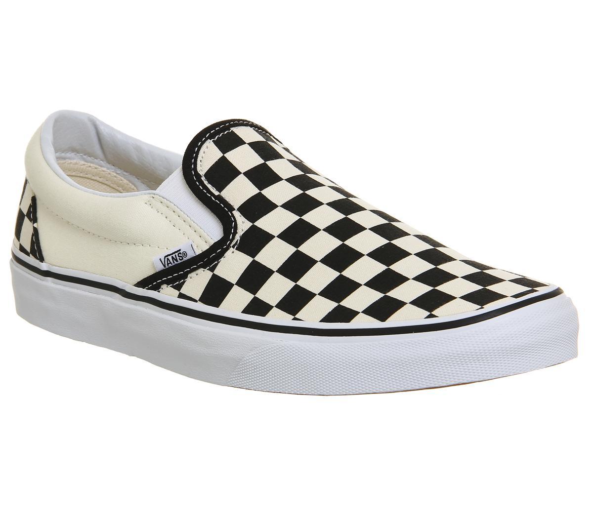 vans checkerboard slip on trainers
