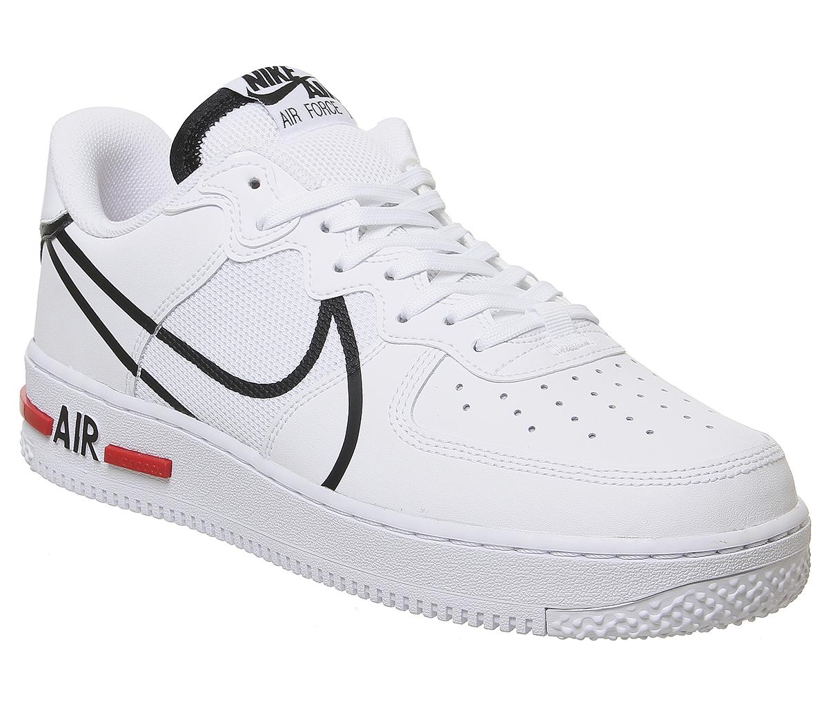 red black and white nike air force