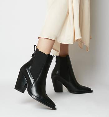 Women S Chelsea Boots Black Brown Leather Office