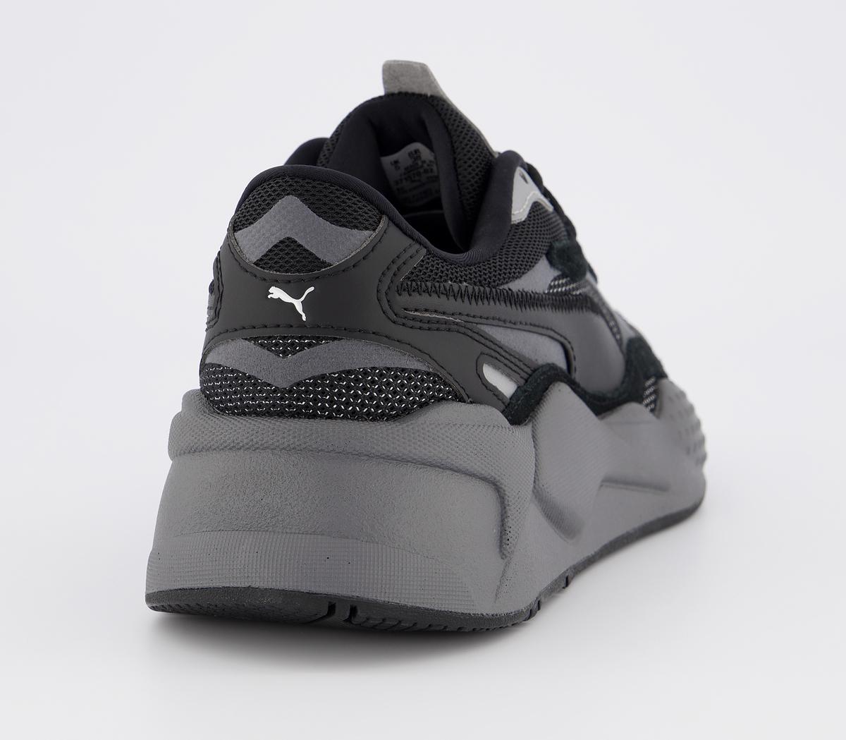 puma rs x puzzle men's black sneakers