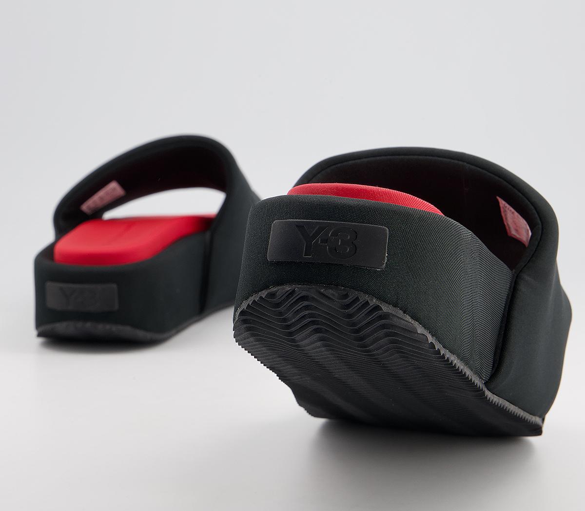 adidas Y3 Y-3 Slides Black Red - Women’s Sandals