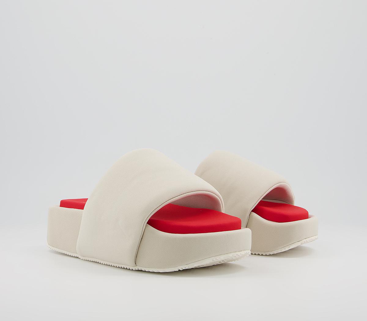 adidas Y3 Y-3 Slides Clear Brown Off White Red - Women’s Sandals