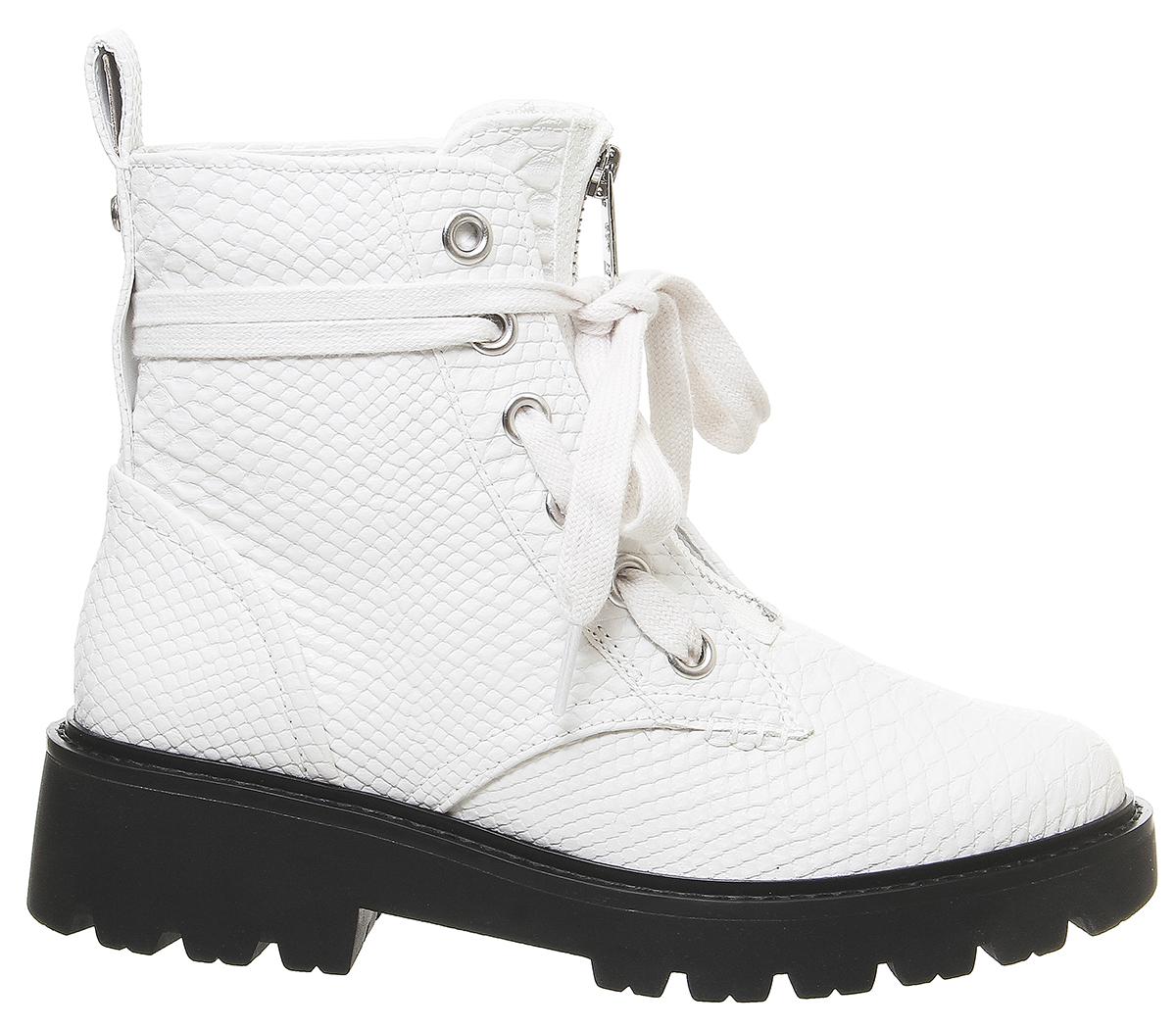 white hiker boots