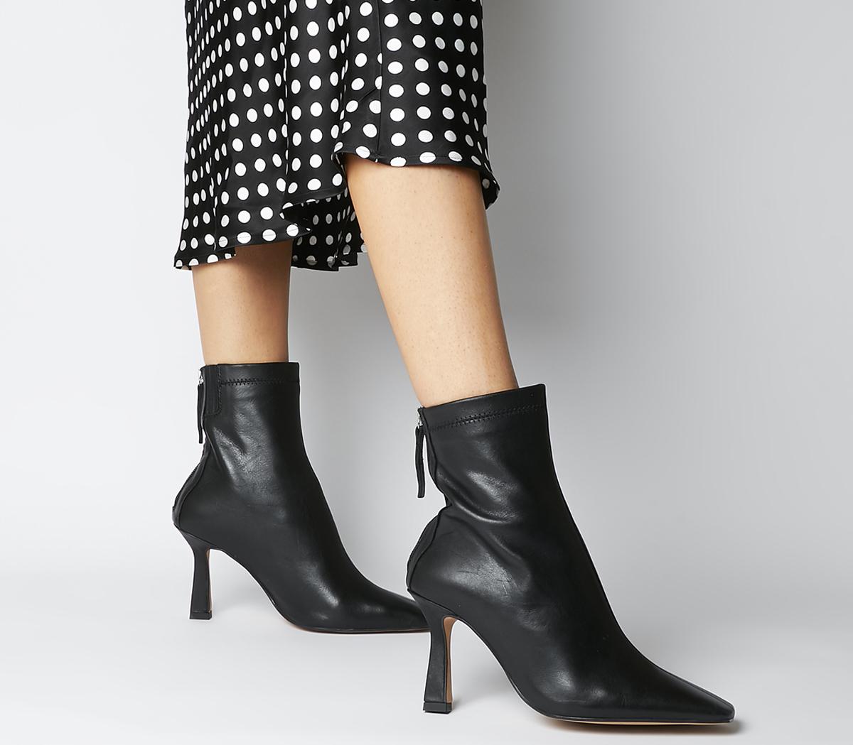 dressy black leather boots