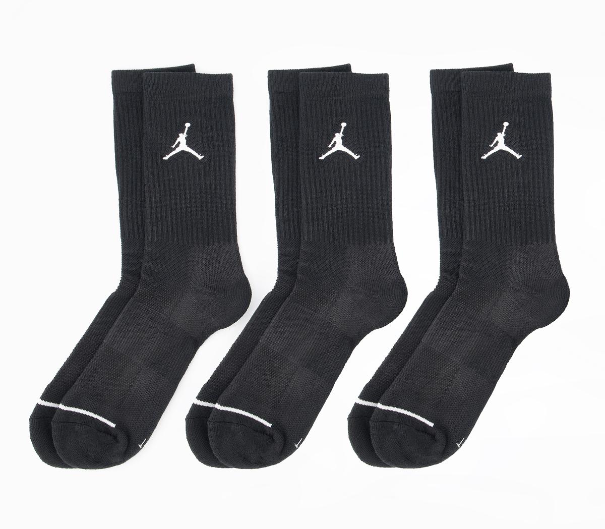 Nike Jordan Jumpman Crew Socks 3 Pairs Black - Accessories